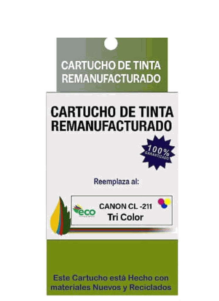 Cartucho De Tinta Remanufacturado Tricolor  Canon PG-211
